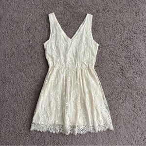 BB Dakota Cream Lace Mini Dress Womens S